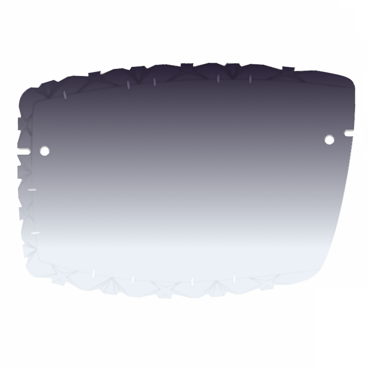 XV-cut lens silhouette